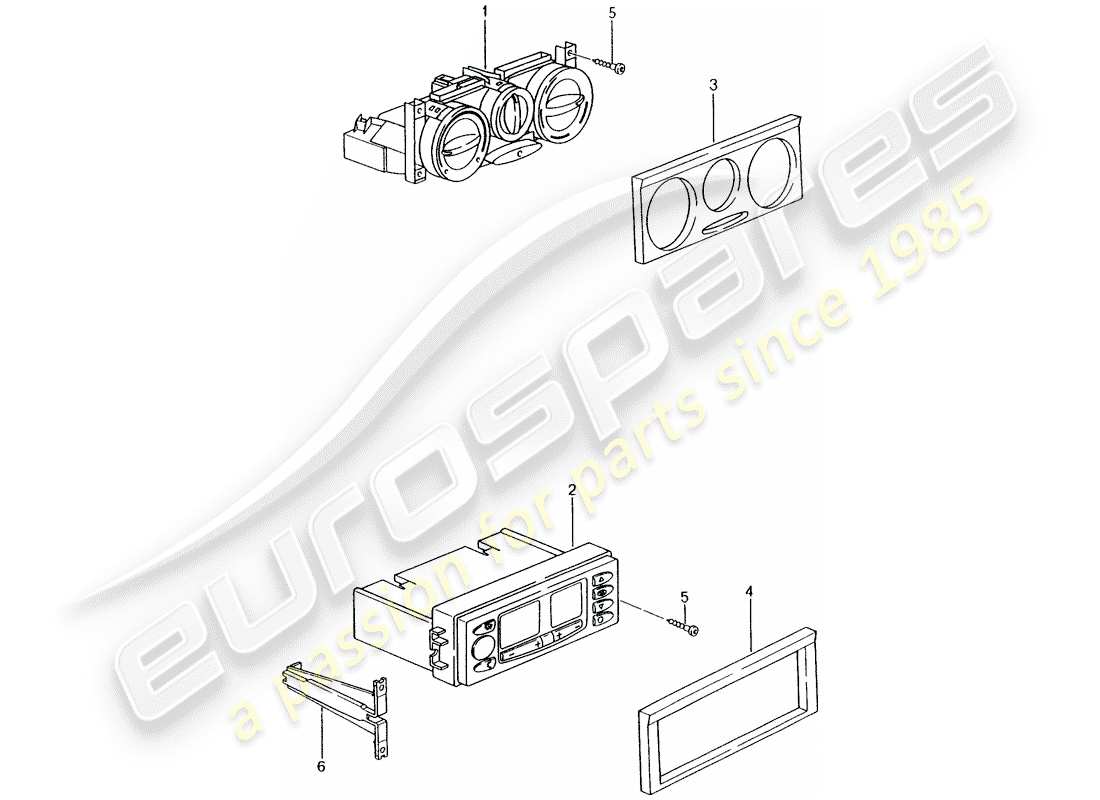 porsche 996 (2004) control switch parts diagram