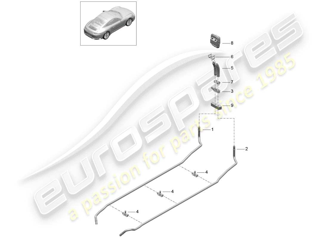 porsche 991 gen. 2 (2019) heater part diagram