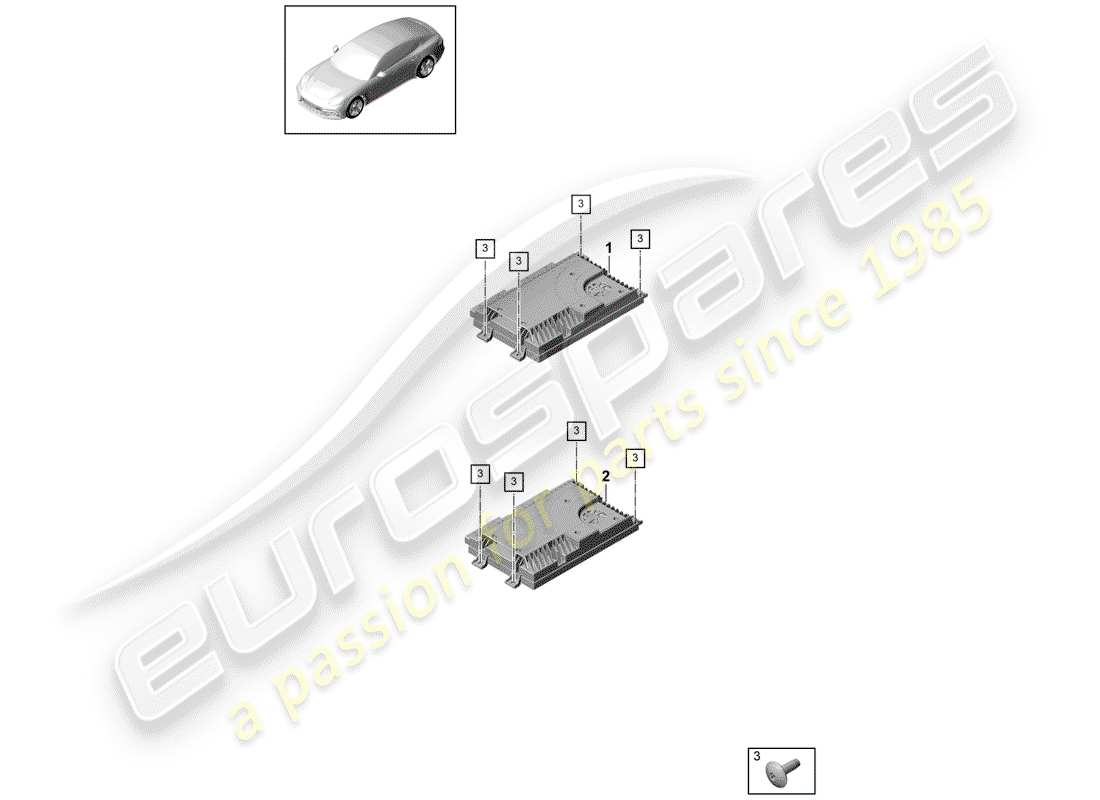 porsche panamera 971 (2019) amplifier parts diagram
