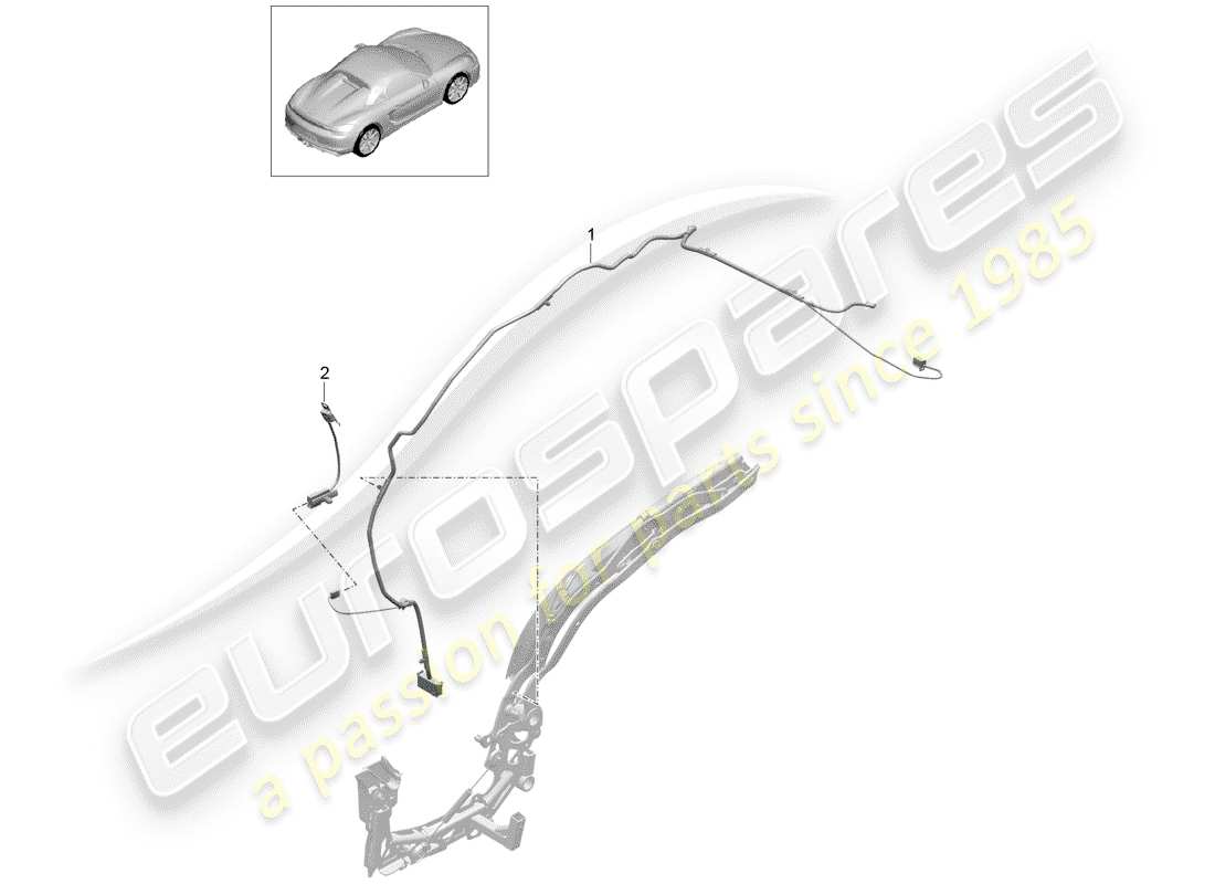 porsche 2016 convertible top part diagram