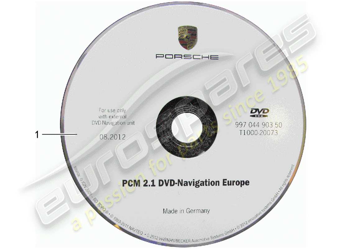 porsche tequipment cayenne (2010) navigation system part diagram