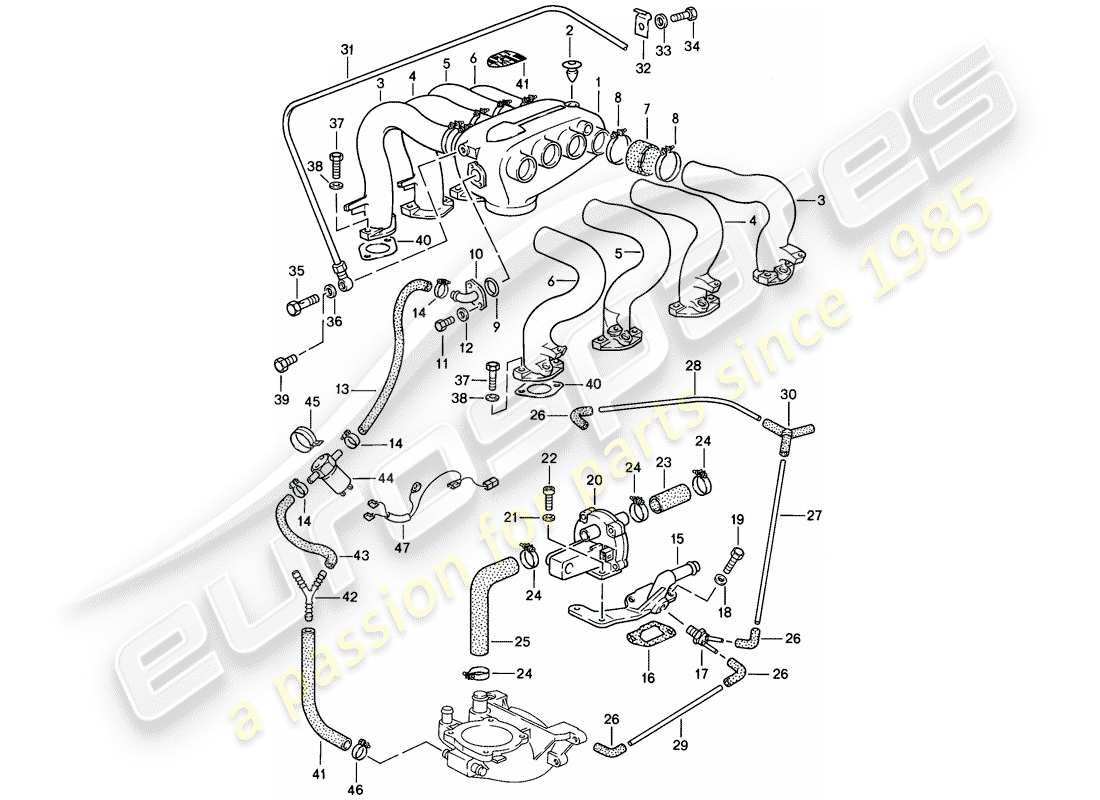 porsche 928 (1986) l-jetronic - 3 - - d >> - mj 1984 part diagram