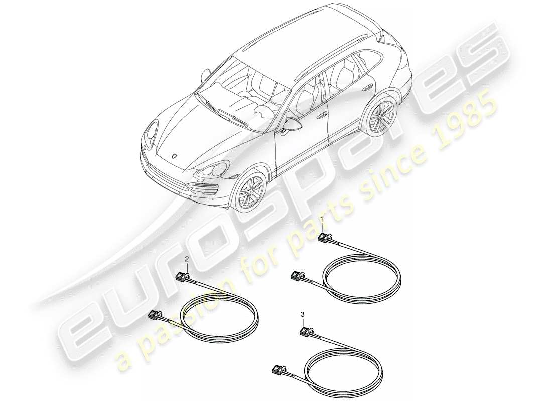 porsche cayenne e2 (2018) light fibre optic part diagram