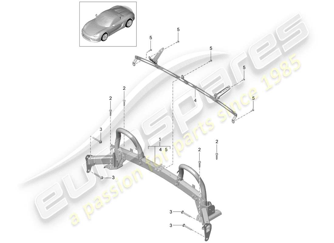 porsche 2016 roll bar parts diagram