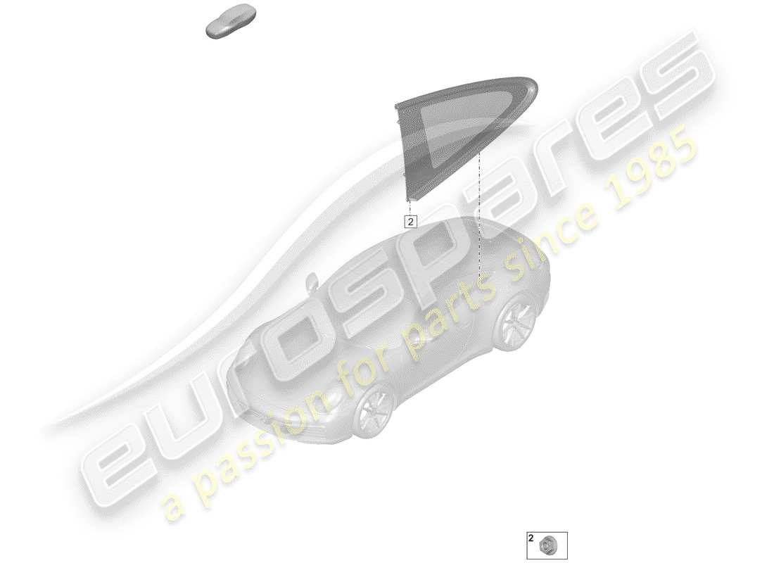 porsche 992 (2020) side window part diagram