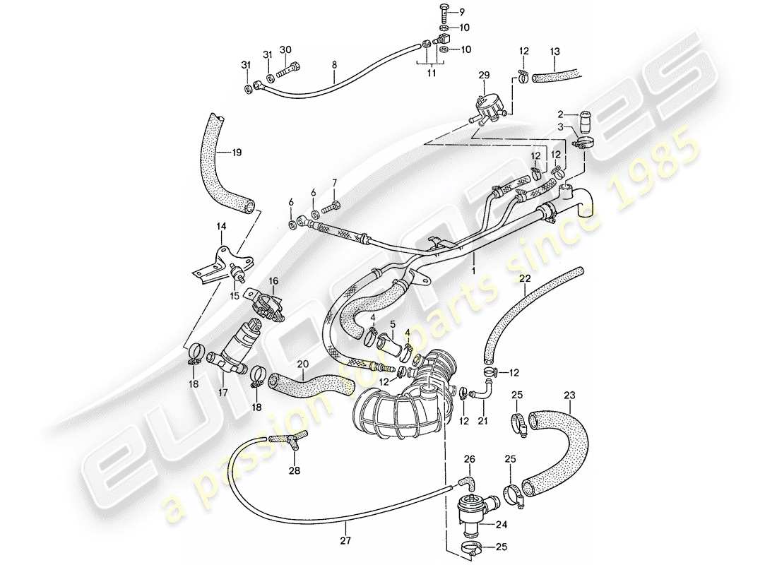 porsche 944 (1989) l-jetronic - 3 parts diagram