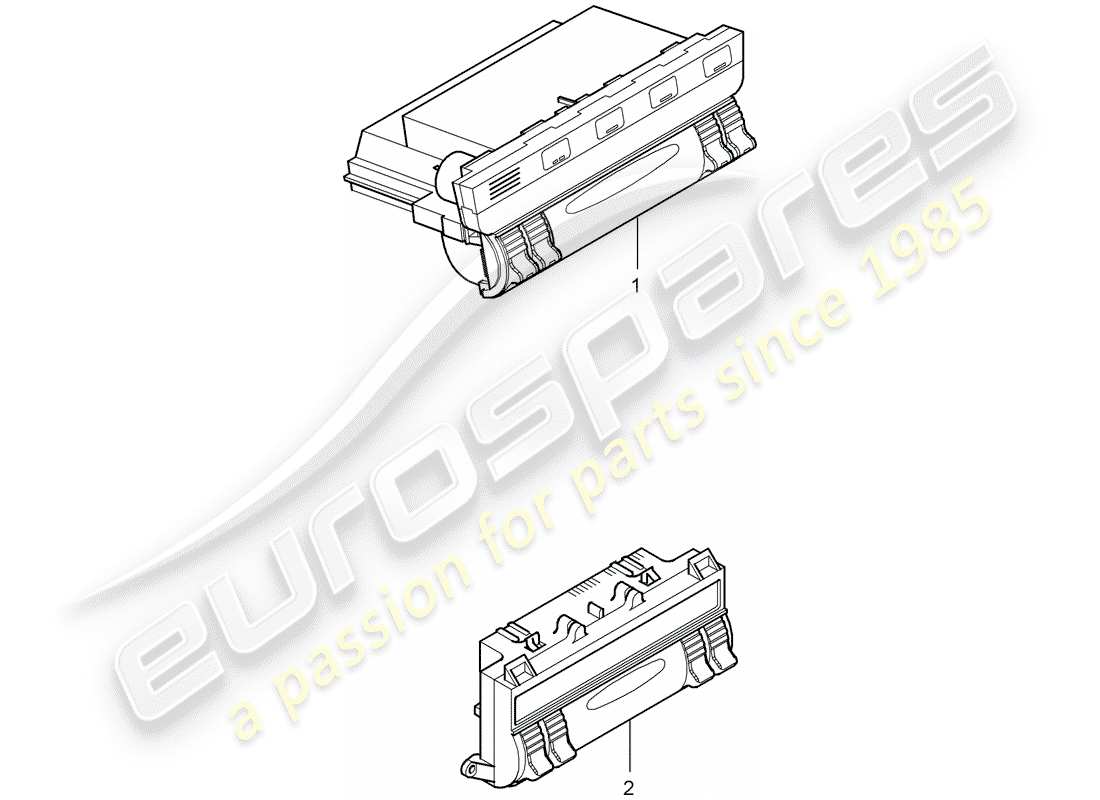 porsche cayenne (2008) operating unit part diagram