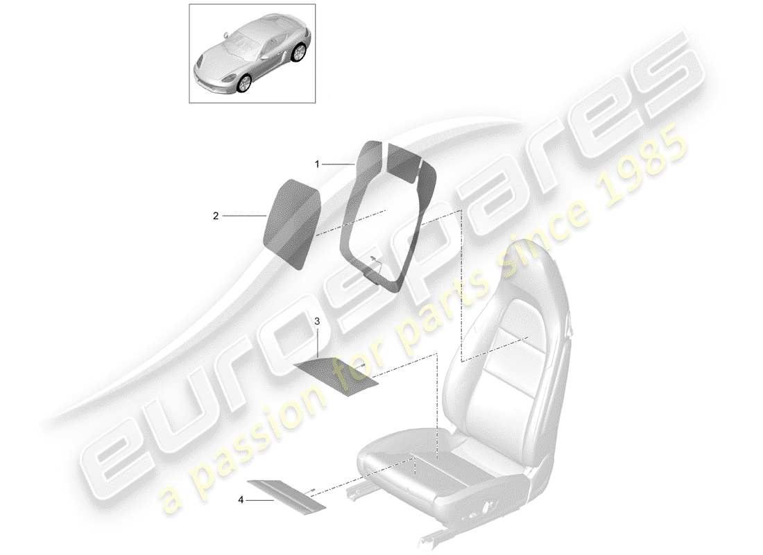 porsche 718 cayman (2019) heater element part diagram