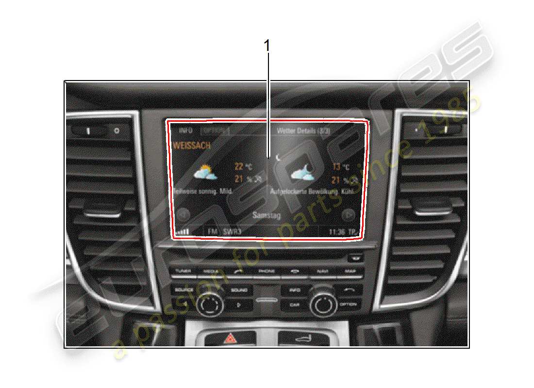 porsche tequipment panamera (2012) retrofit package part diagram