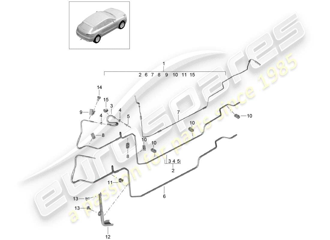 porsche macan (2017) fuel system part diagram