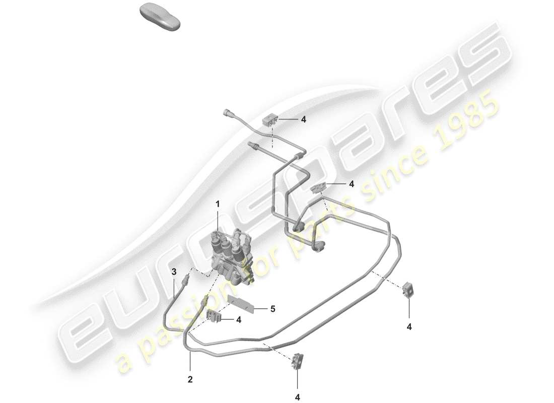 porsche 2020 hydraulic line parts diagram