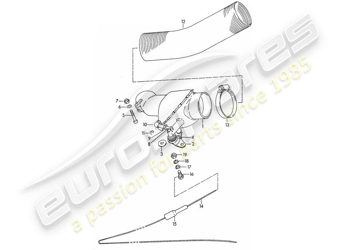 porsche 356b/356c (1960) heating air supply - valid for - f 122 851 >> - - f 212 601 >> - - f 157 751 >> part diagram