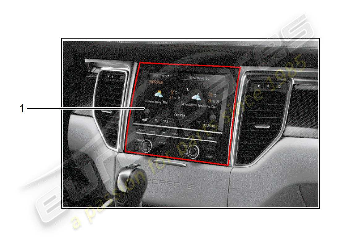 porsche tequipment macan (2020) installation kit part diagram