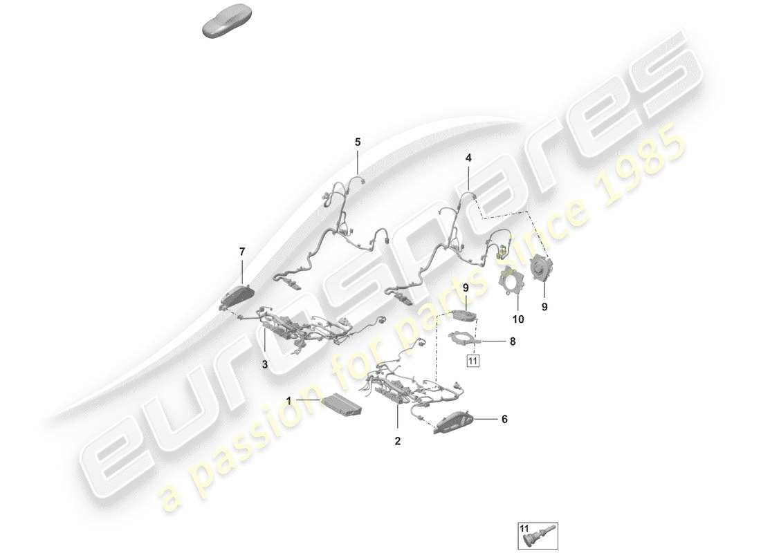 porsche 992 (2020) electrics part diagram