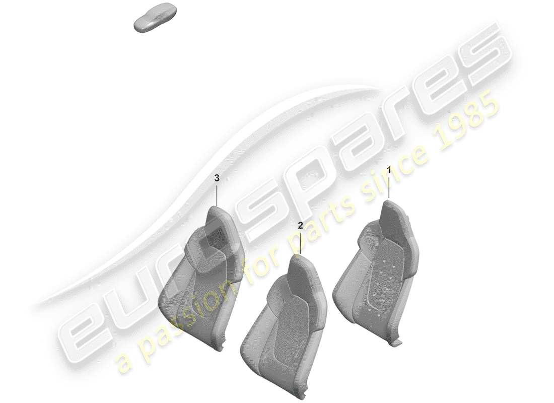 porsche 992 (2020) foam part part diagram