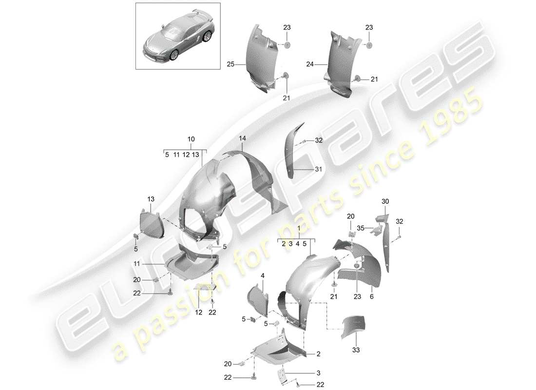 porsche 2016 trims part diagram