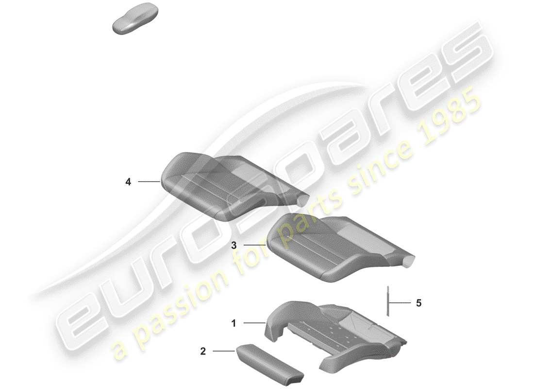 porsche 992 (2020) foam part part diagram