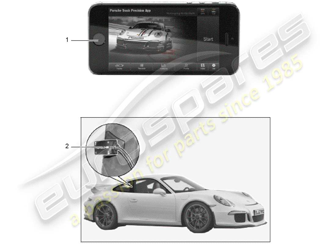 porsche tequipment 98x/99x (2016) speedometer part diagram