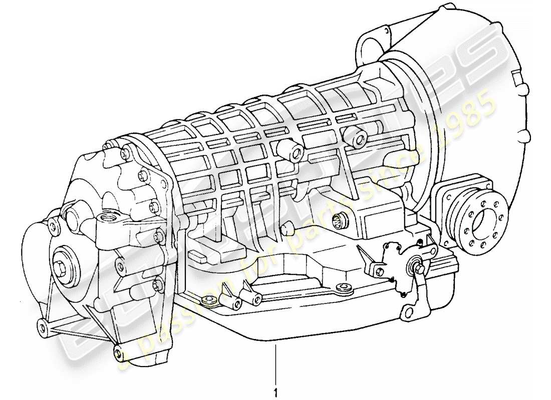 porsche 964 (1994) tiptronic - replacement transmission part diagram