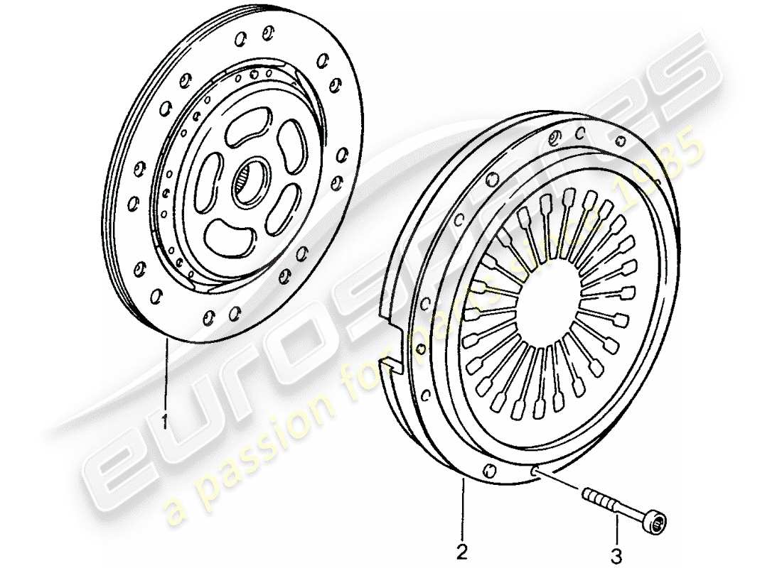 porsche 993 (1996) clutch part diagram