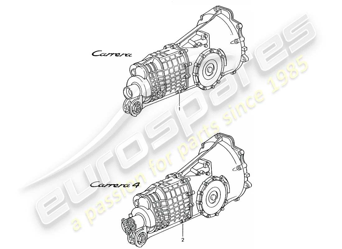 porsche 996 (2004) gearbox parts diagram