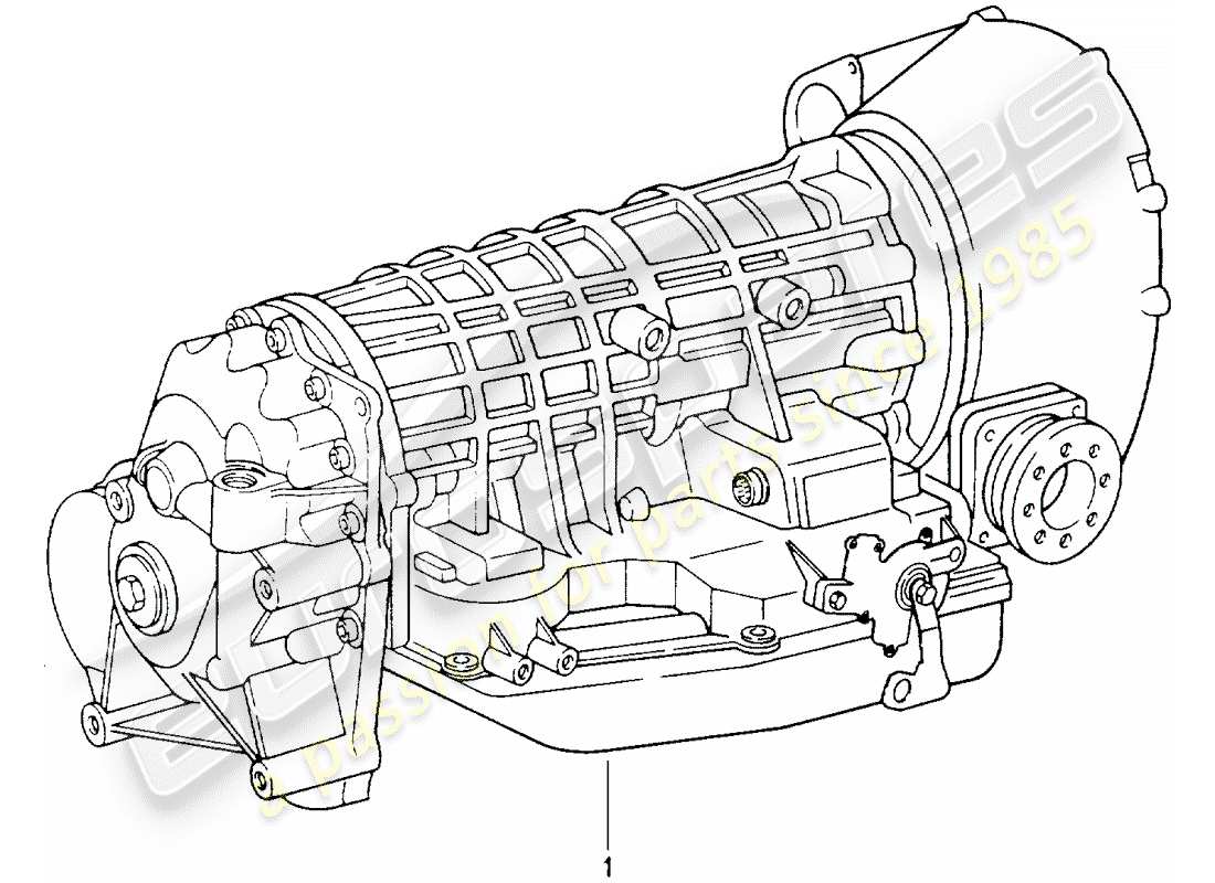 porsche 964 (1990) tiptronic - replacement transmission part diagram