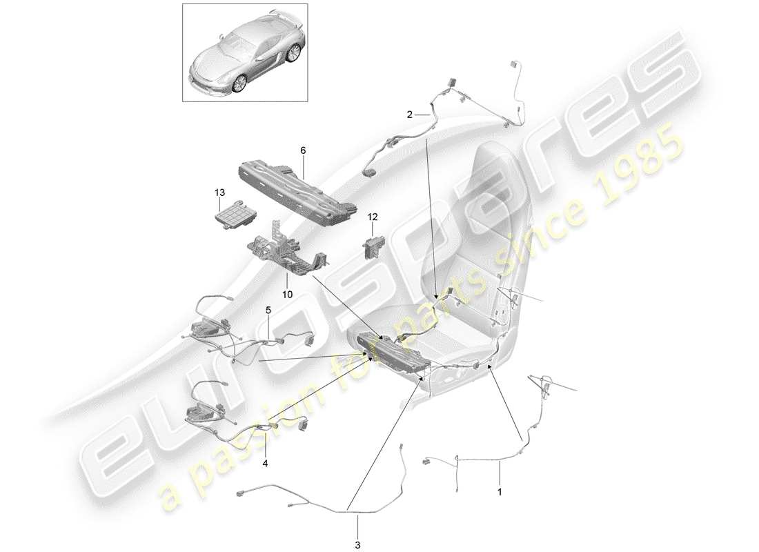 porsche 2016 wiring harnesses part diagram