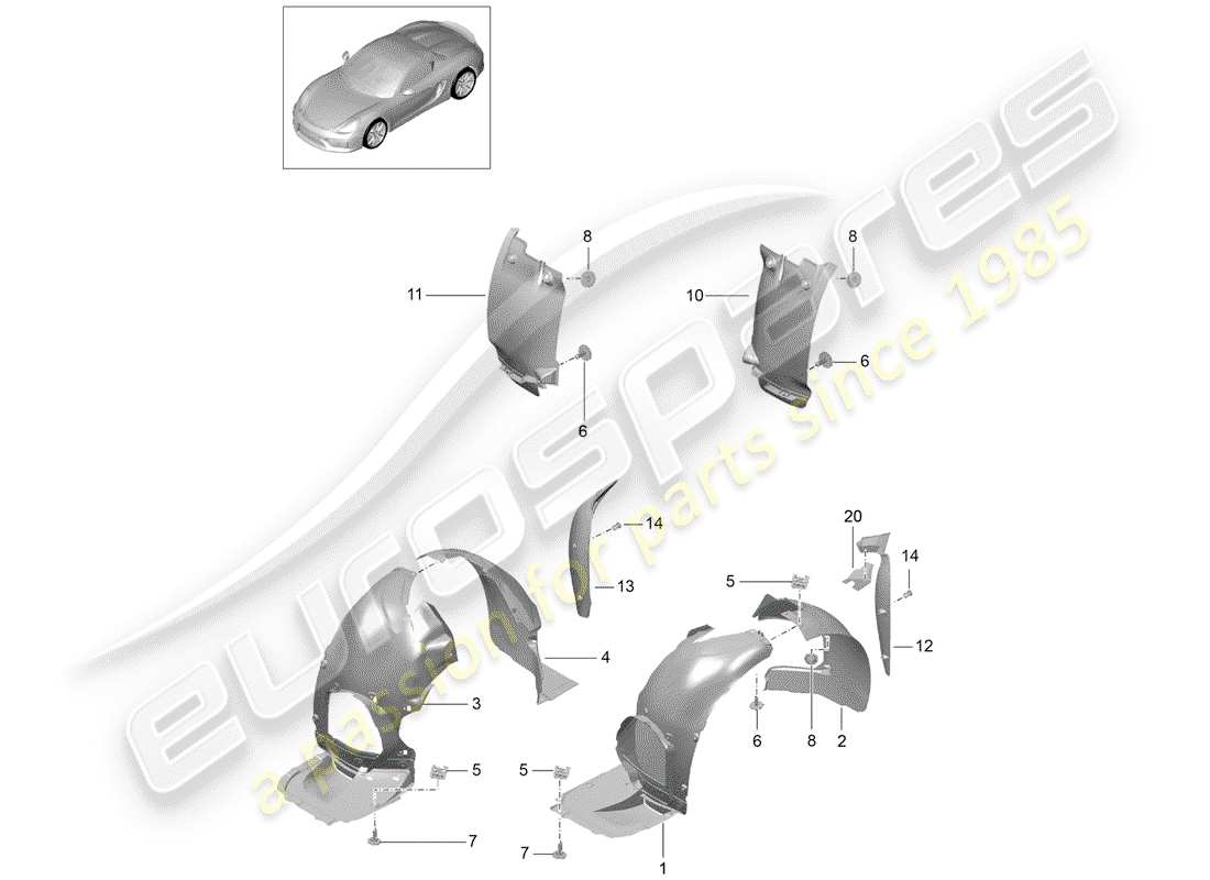 porsche 2016 trims parts diagram