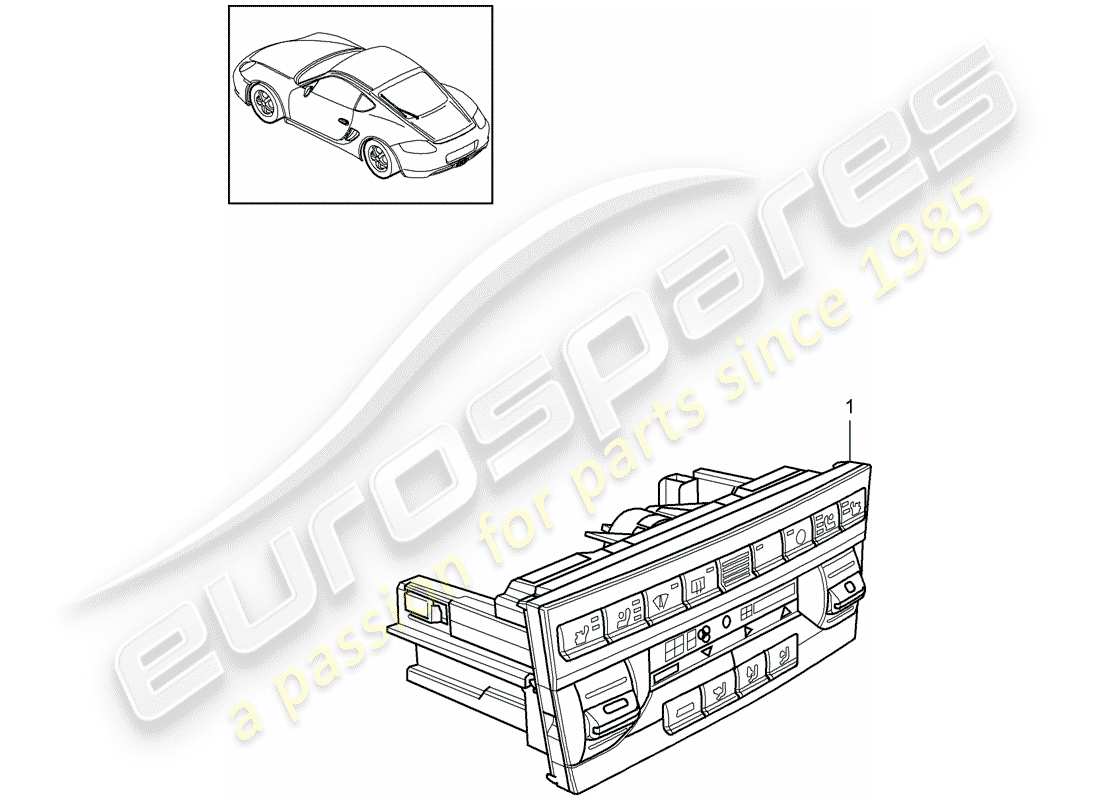 porsche cayman 987 (2012) control switch parts diagram