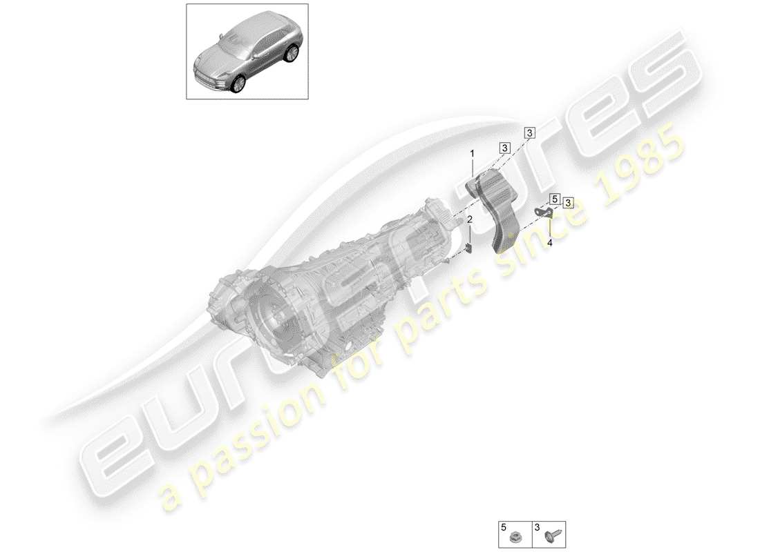 porsche macan (2020) air duct part diagram