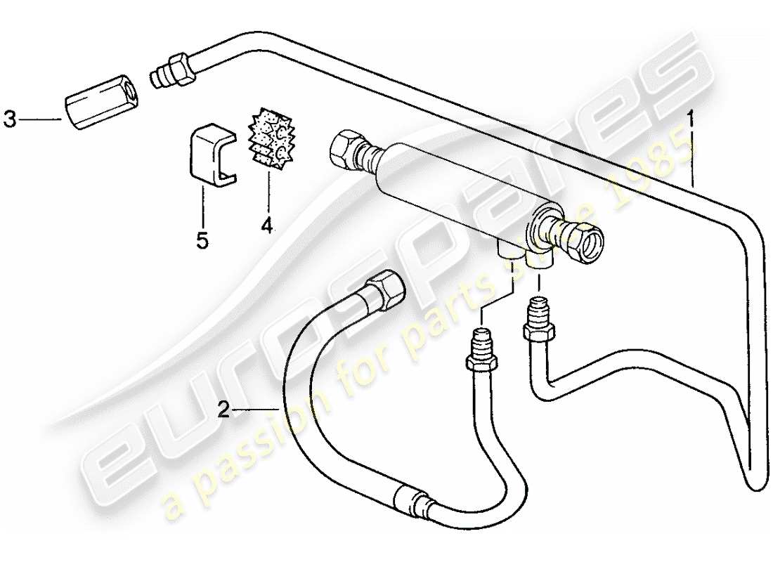 porsche 928 (1991) fuel cooling parts diagram