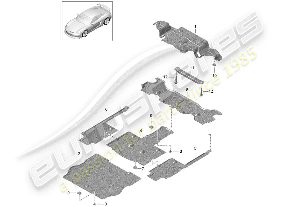 porsche 2016 lining part diagram