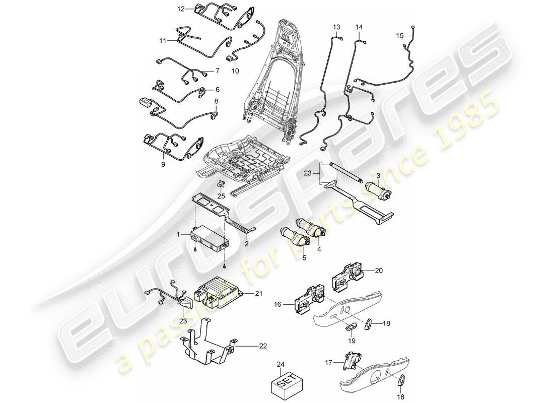 porsche cayman 987 (2012) wiring harnesses part diagram