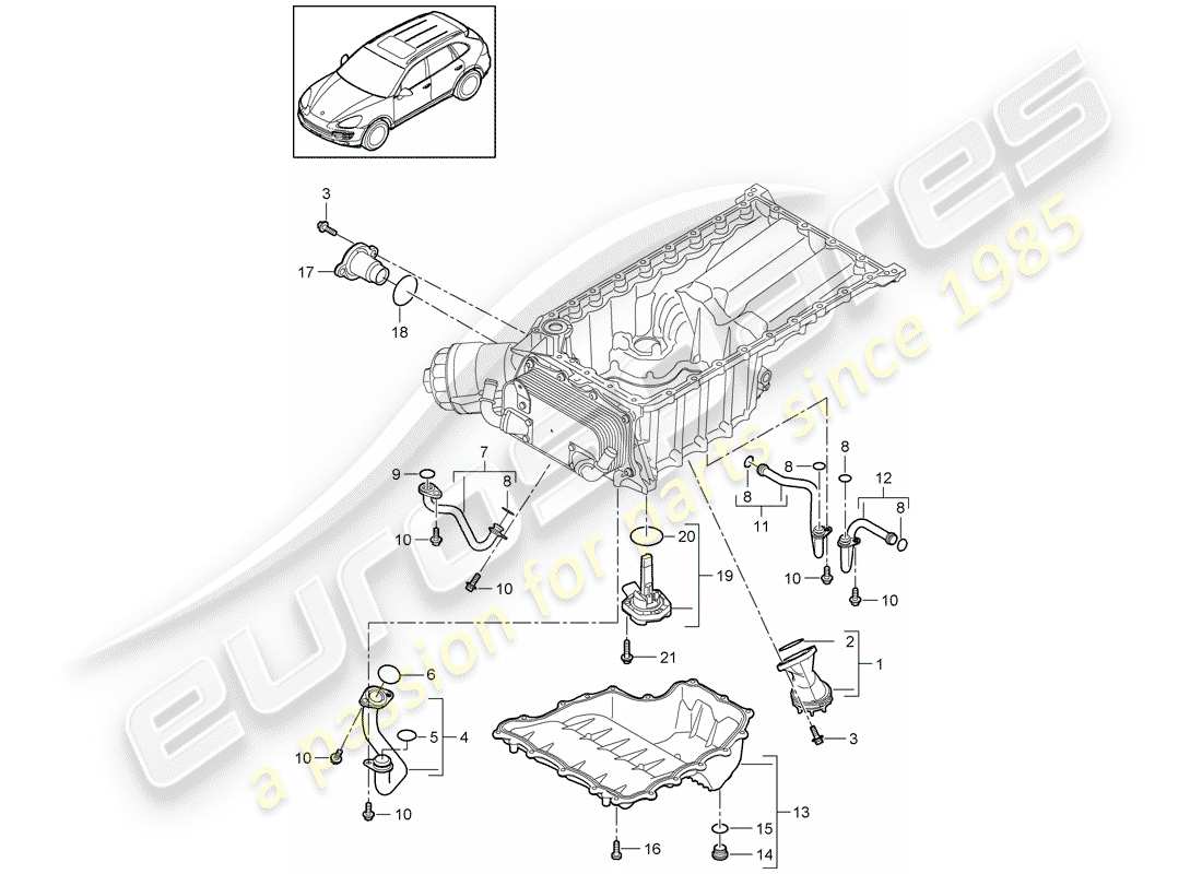 porsche cayenne e2 (2012) intake manifold part diagram