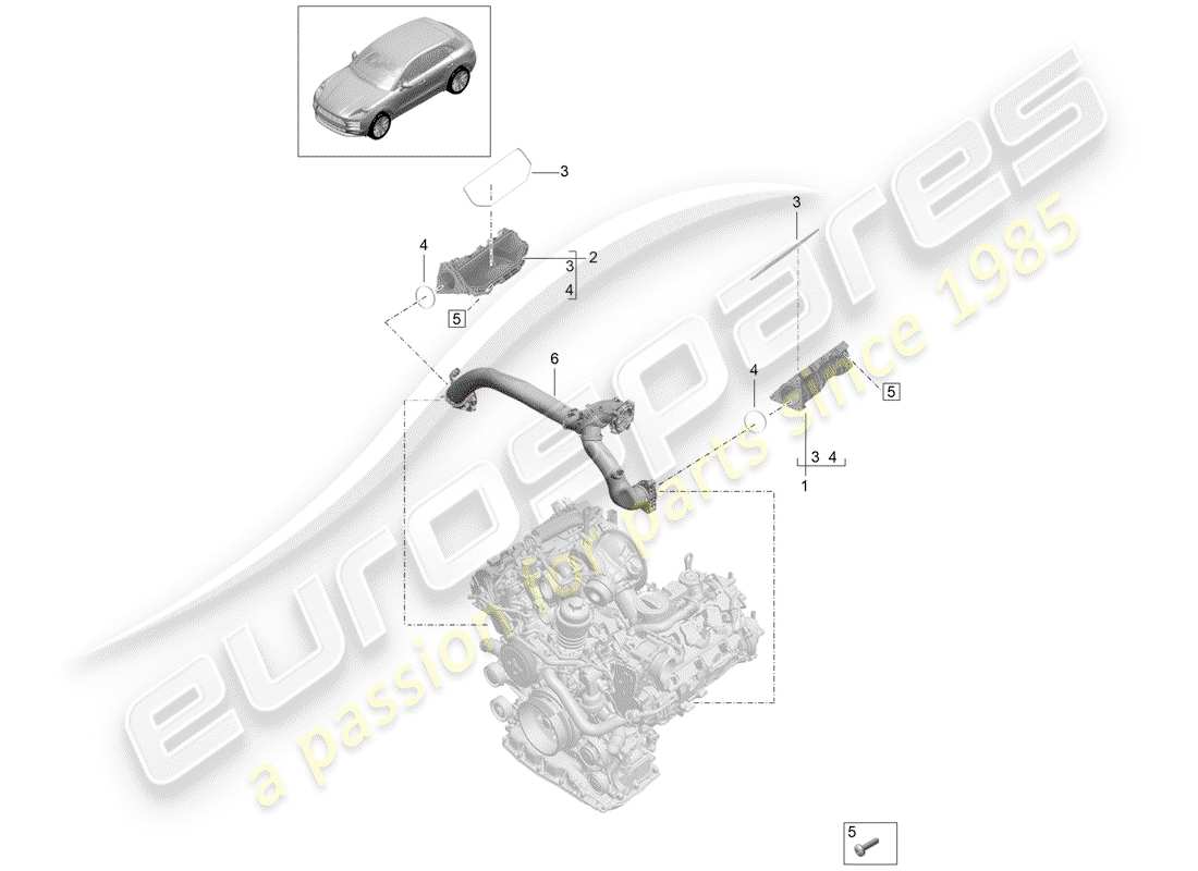 porsche macan (2020) intake air distributor part diagram