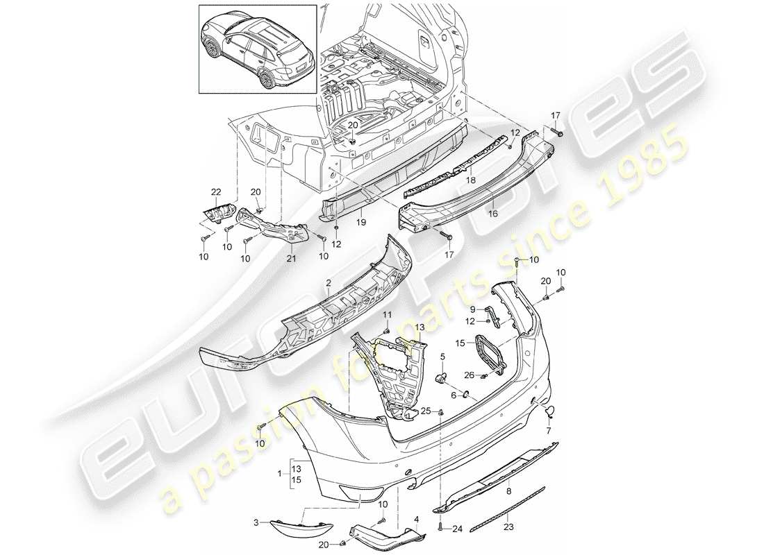 porsche cayenne e2 (2013) lining part diagram