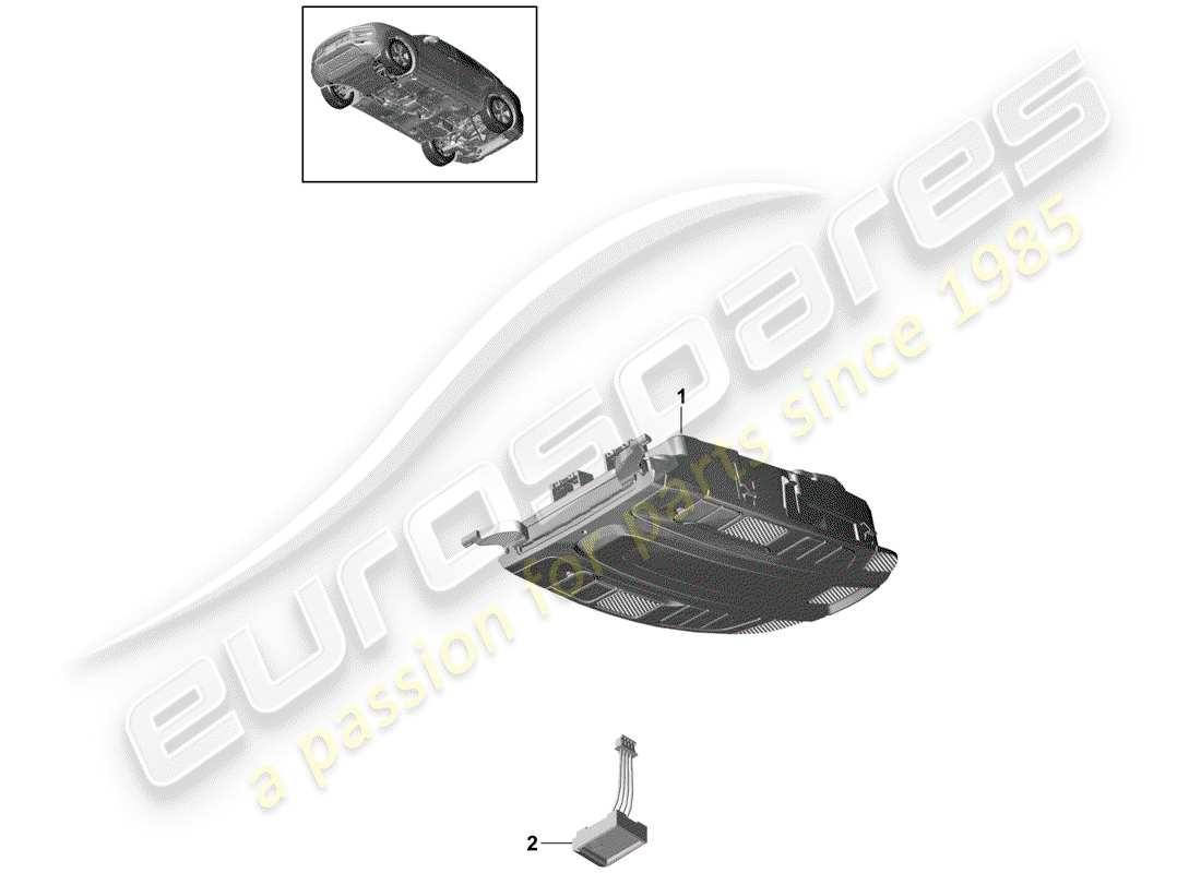 porsche cayenne e3 (2018) bracket parts diagram