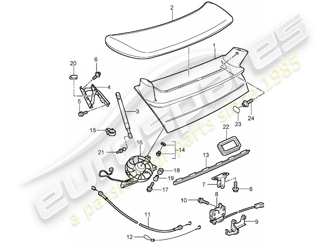 porsche 996 gt3 (2003) cover - d - mj 2003>> part diagram