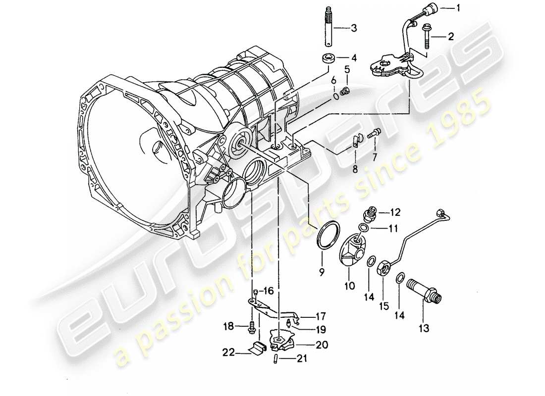 porsche 968 (1994) tiptronic - selector switch parts diagram