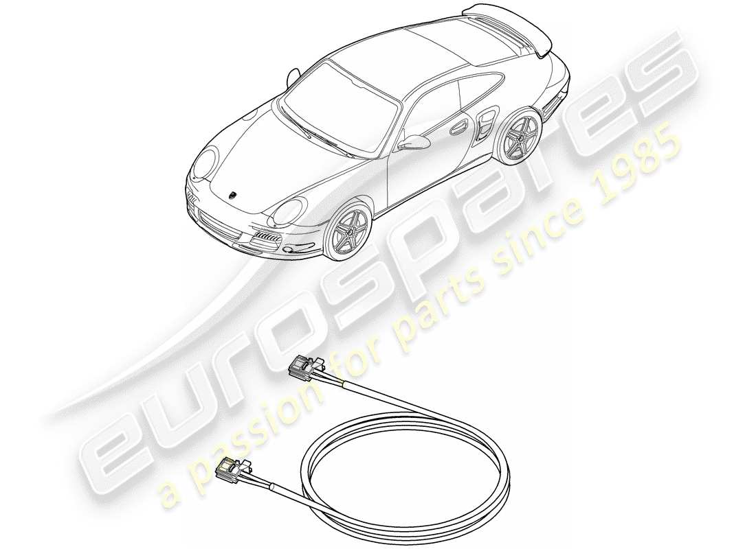 porsche 997 t/gt2 (2007) light fibre optic part diagram