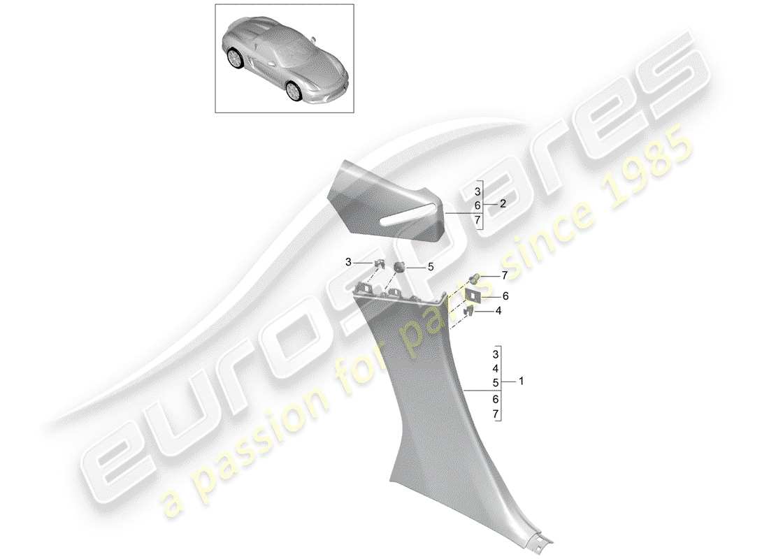 porsche 2016 trims part diagram