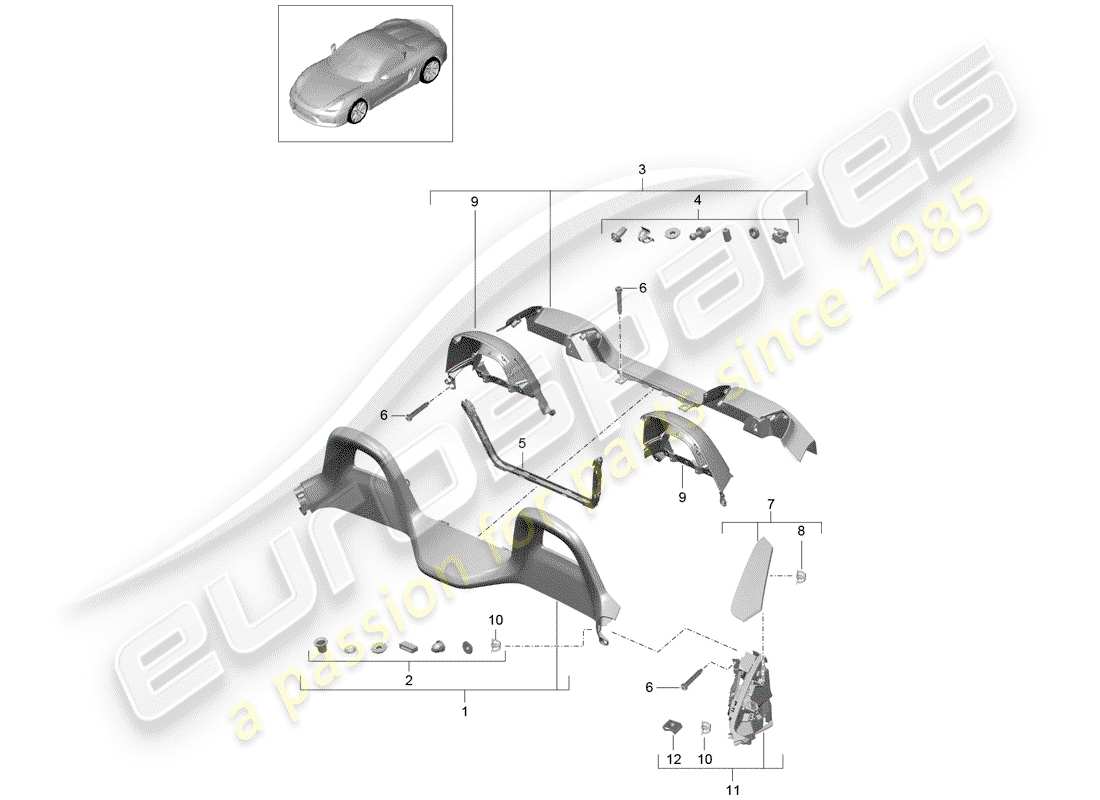 porsche 2016 trims part diagram