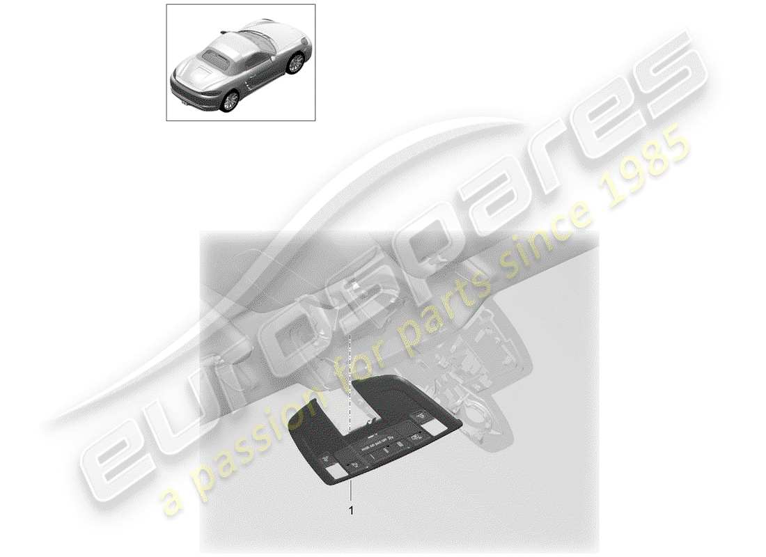 porsche 718 boxster (2019) bracket part diagram