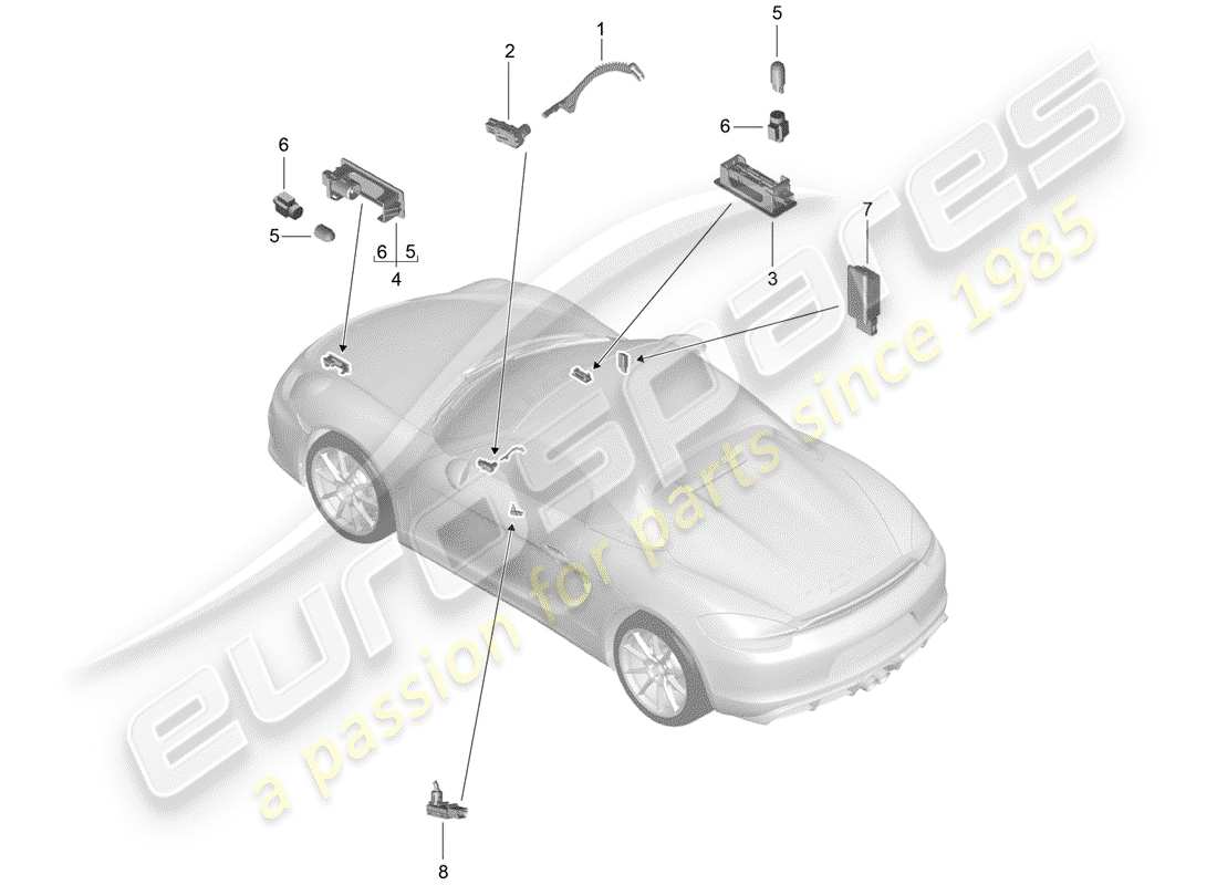 porsche 2016 interior lights part diagram