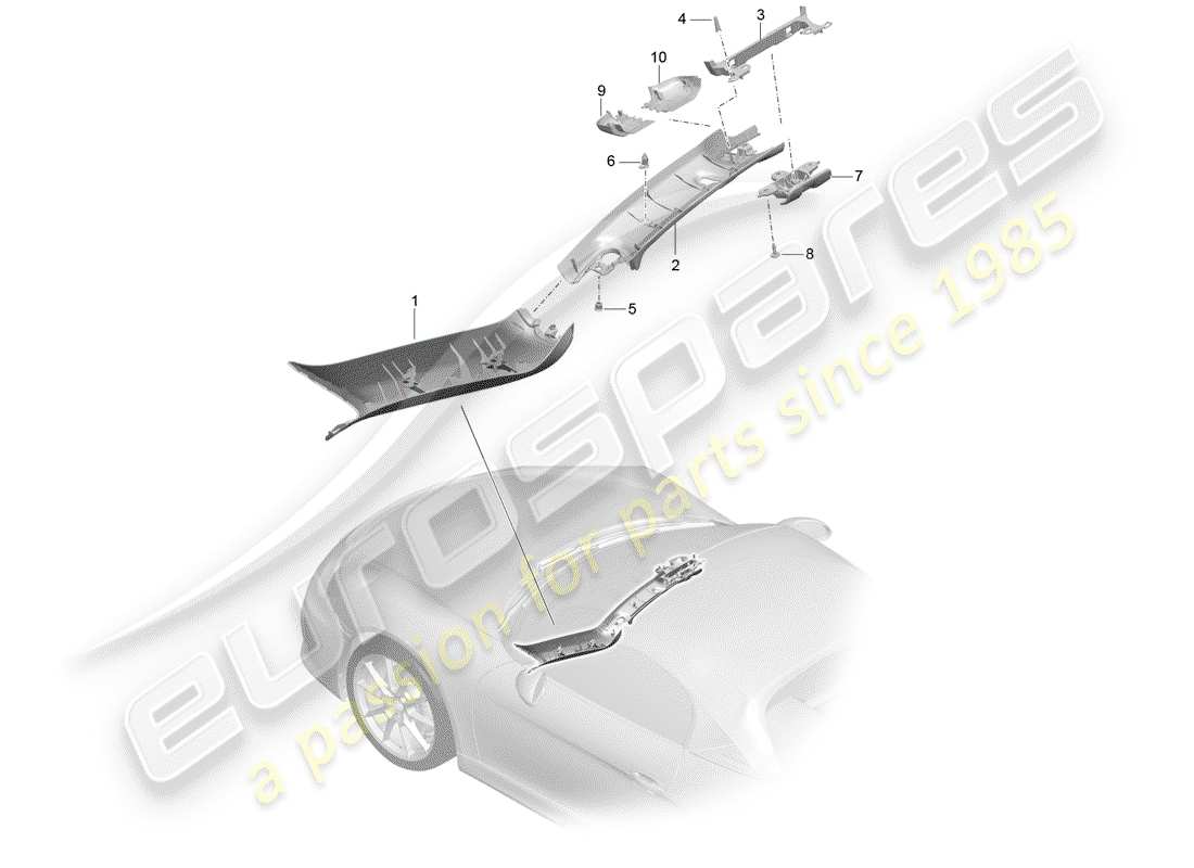 porsche 2016 trims part diagram