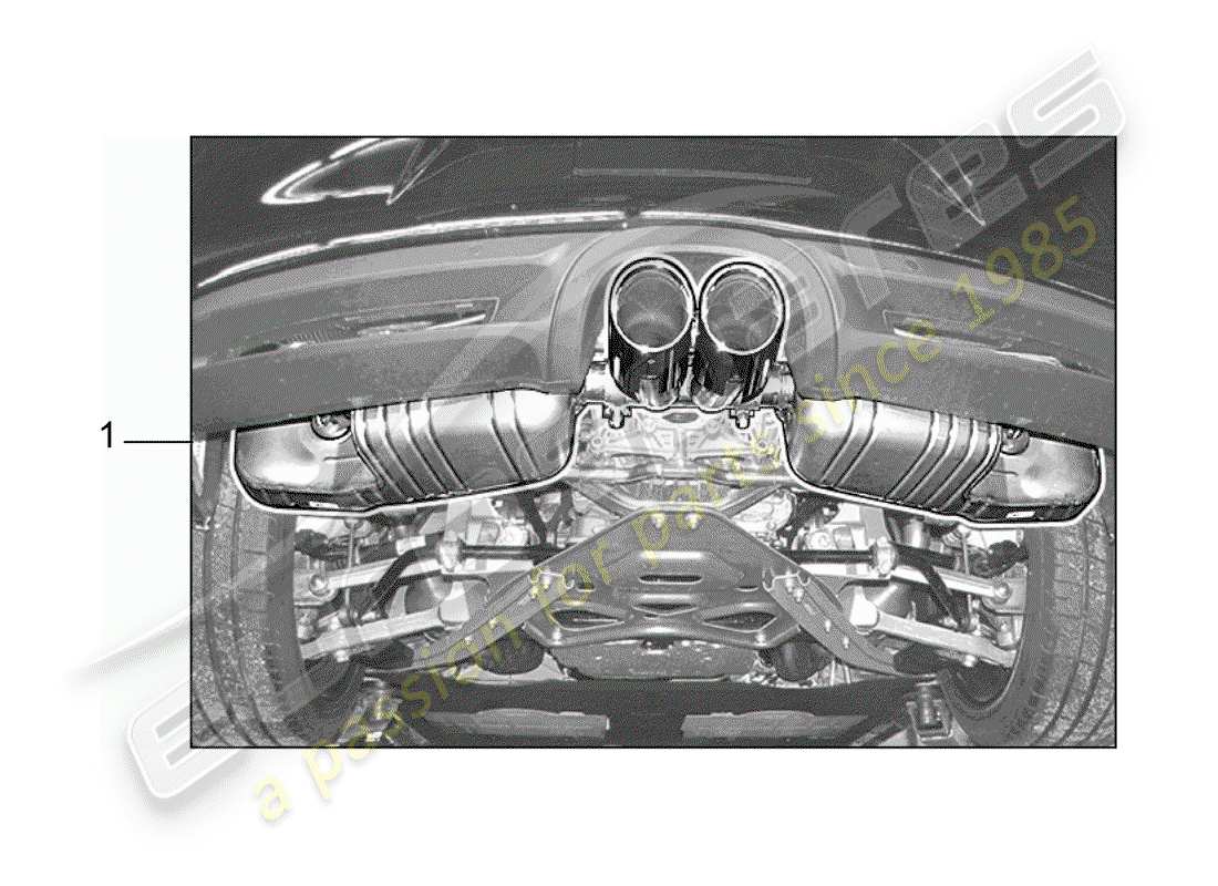 porsche tequipment 98x/99x (2016) exhaust system part diagram