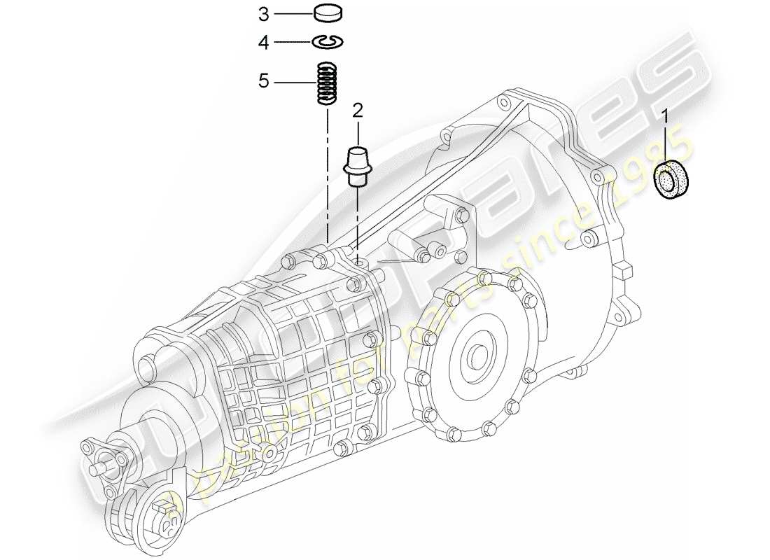 porsche 996 (2004) transmission - single parts parts diagram