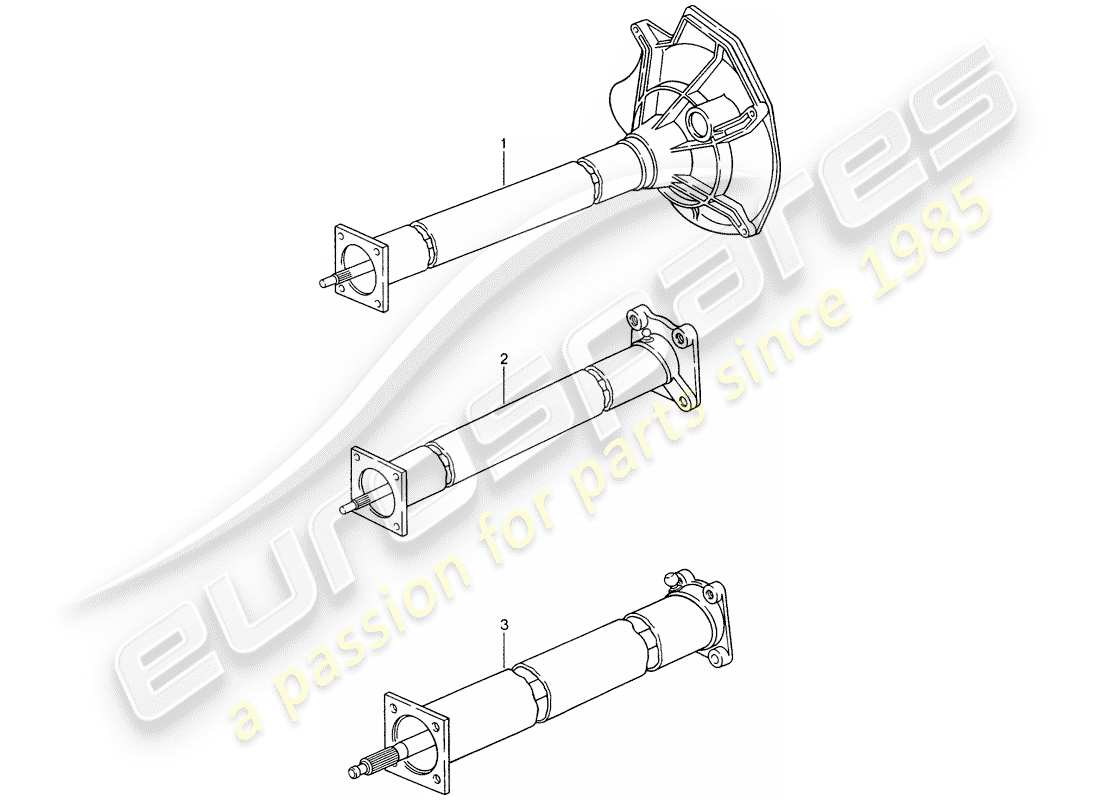 porsche replacement catalogue (1982) central tube part diagram