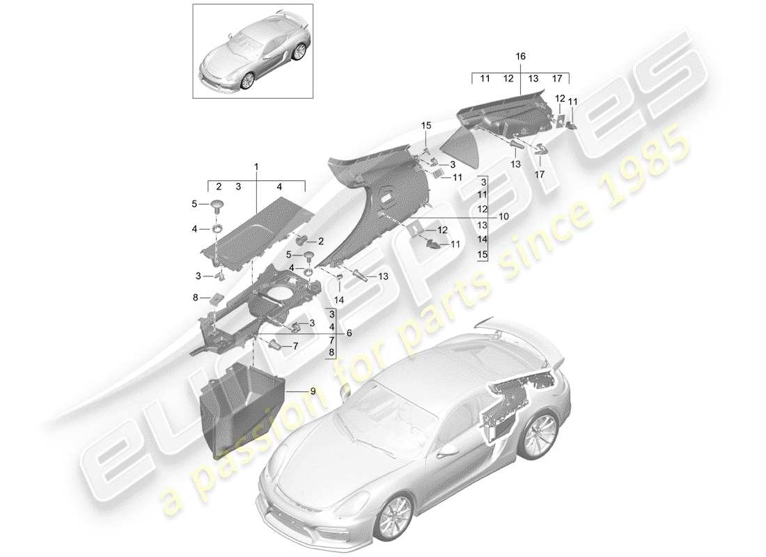 porsche 2016 trims part diagram