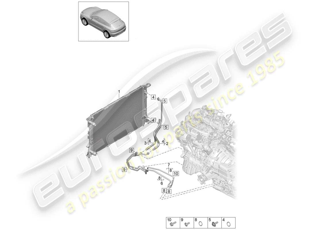 porsche macan (2020) - pdk - part diagram